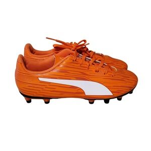 Puma Ultra Play FG AG Soccer Cleats Orange White Mens 8.5 106572-09